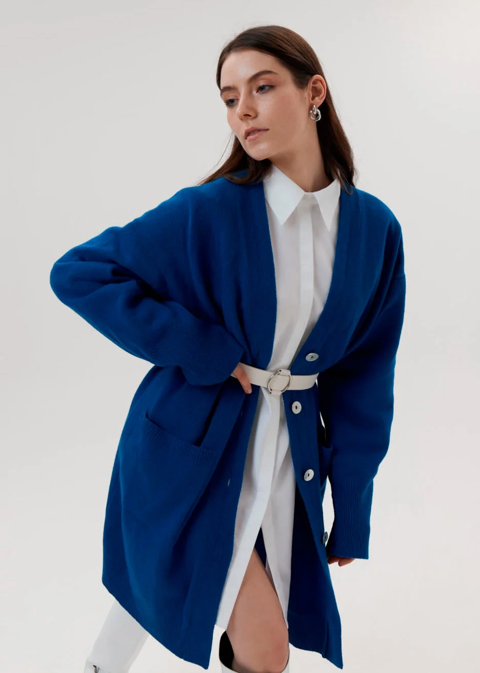 Кардиган из премиальной итальянской шерсти мериноса в 2х цветах