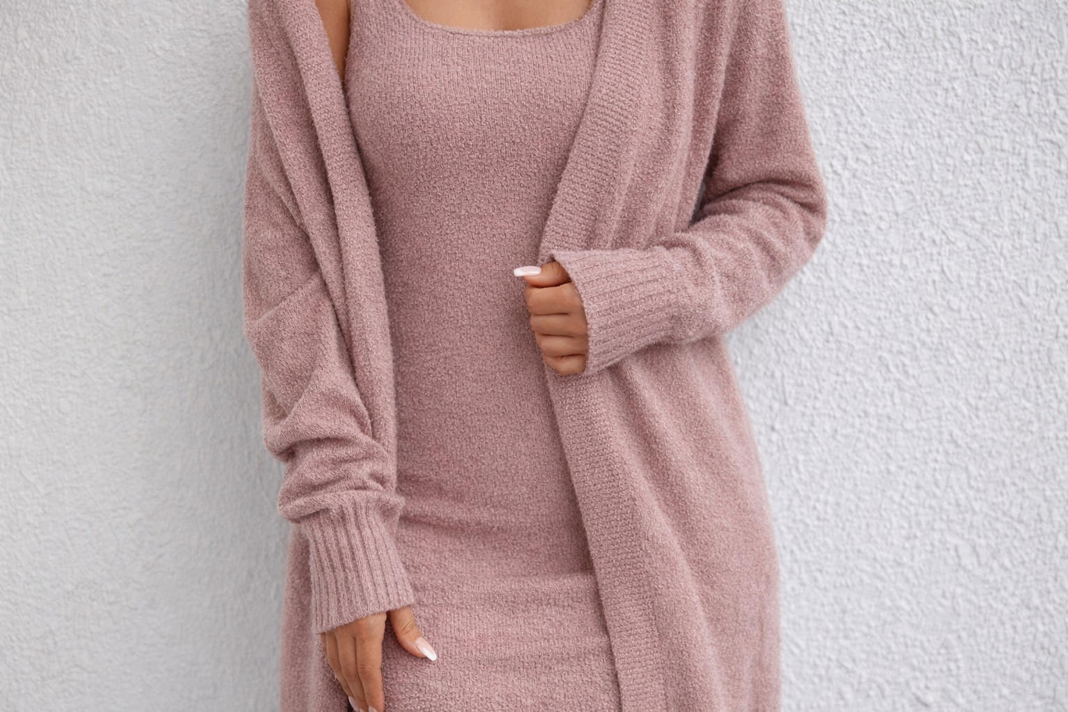 7 кардиган и вязанное платье