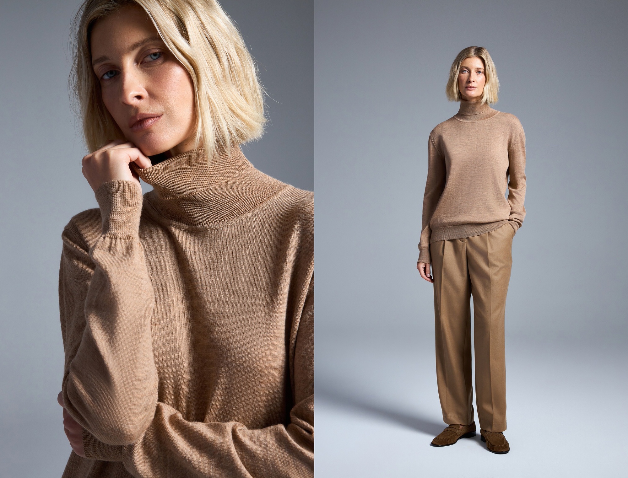 фото 9 - бежевая водолазка