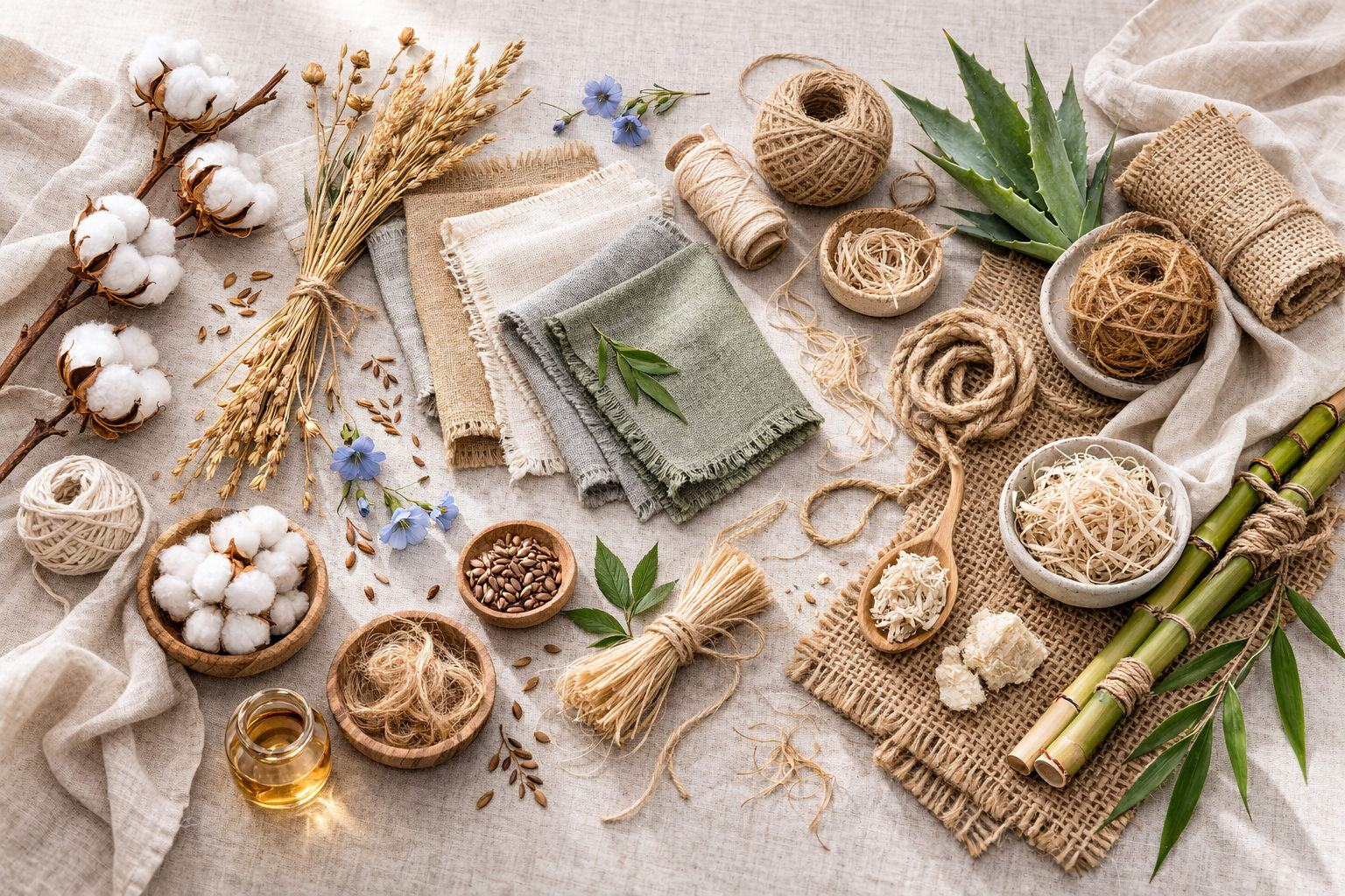 Из каких растений делают ткань: всё о натуральных растительных волокнах
